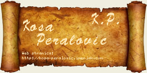 Kosa Peralović vizit kartica